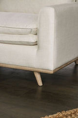 Monthey Oak/Linen White Sofa by Furniture of America at Eve Furniture