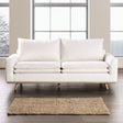 Monthey Oak/Linen White Sofa by Furniture of America at Eve Furniture