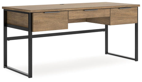Montia Light Brown 67" Home Office Desk by Ashley at Eve Furniture