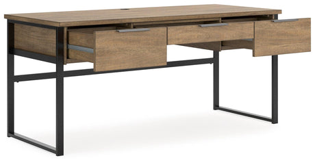 Montia Light Brown 67" Home Office Desk by Ashley at Eve Furniture