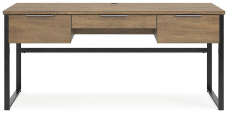 Montia Light Brown 67" Home Office Desk by Ashley at Eve Furniture