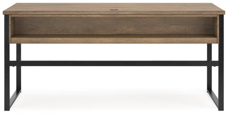 Montia Light Brown 67" Home Office Desk by Ashley at Eve Furniture