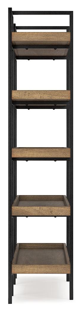 Montia Light Brown 76" Bookcase by Ashley at Eve Furniture