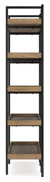 Montia Light Brown 76" Bookcase by Ashley at Eve Furniture