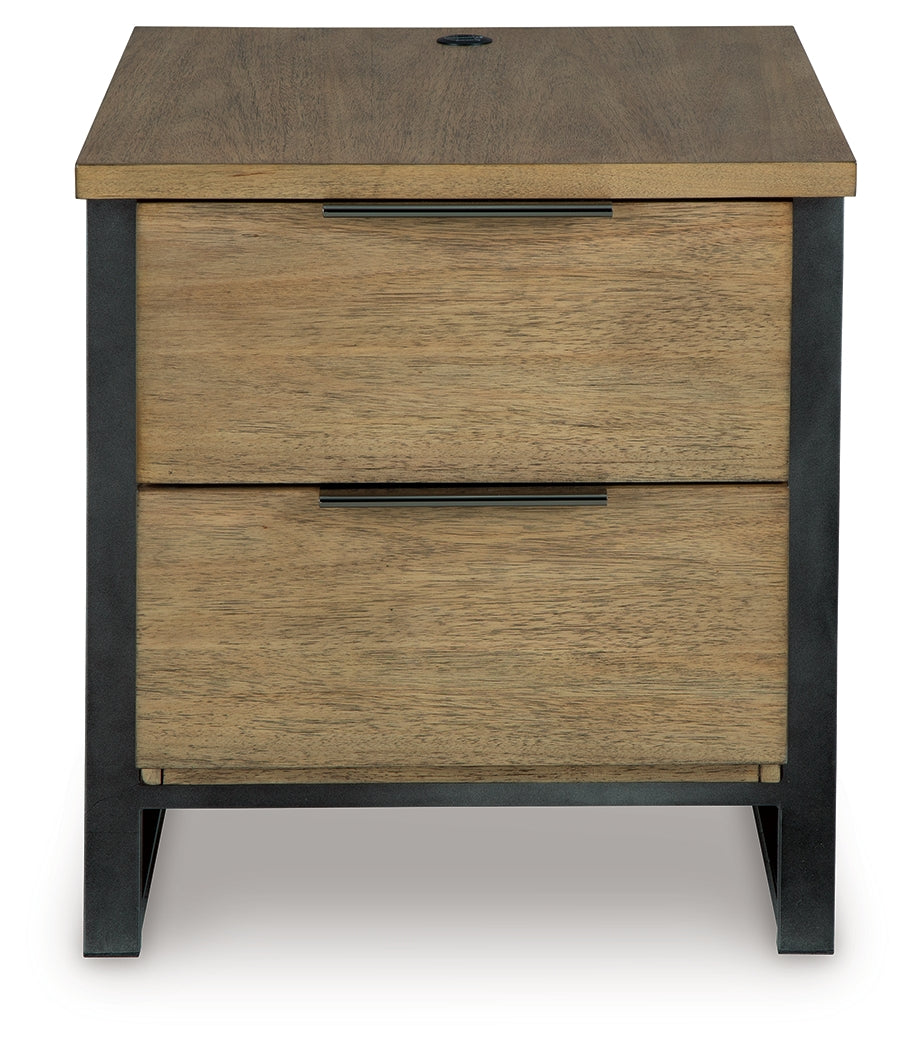 Montia Light Brown End Table by Ashley at Eve Furniture