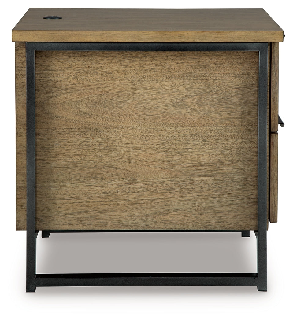 Montia Light Brown End Table by Ashley at Eve Furniture