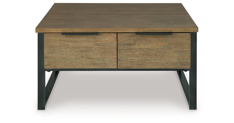 Montia Light Brown Lift-Top Coffee Table by Ashley at Eve Furniture