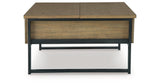 Montia Light Brown Lift-Top Coffee Table by Ashley at Eve Furniture