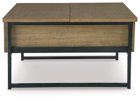 Montia Light Brown Lift-Top Coffee Table by Ashley at Eve Furniture