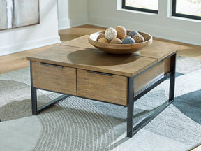 Montia Light Brown Lift-Top Coffee Table by Ashley at Eve Furniture