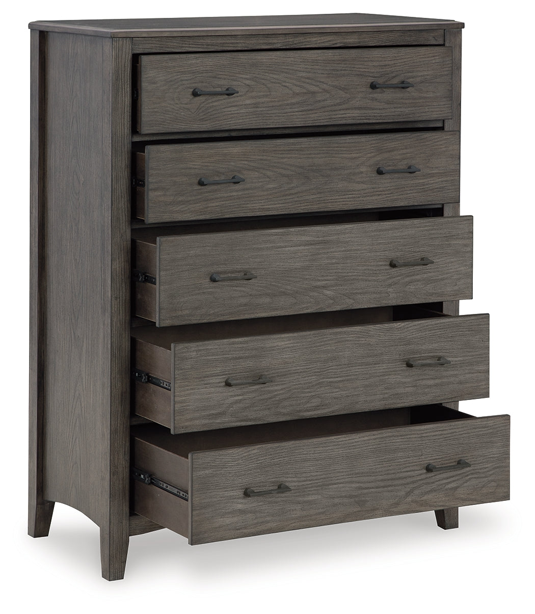 Montillan Grayish Brown Chest of Drawers