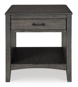 Montillan Grayish Brown End Table