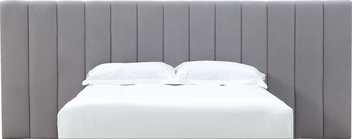 Monty Gray California King Channeled Wall Bed Headboard Only by Modus Furniture at Eve Furniture