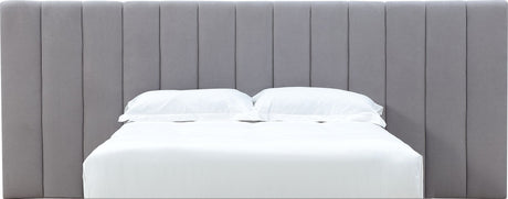 Monty Gray California King Channeled Wall Bed Headboard Only by Modus Furniture at Eve Furniture