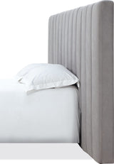 Monty Gray California King Channeled Wall Bed Headboard Only by Modus Furniture at Eve Furniture