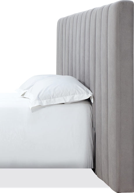 Monty Gray California King Channeled Wall Bed Headboard Only by Modus Furniture at Eve Furniture