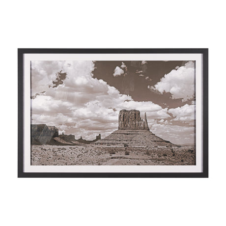 Monument Valley II Sepia by Debra Van Swearingen a Hand Embellished Framed Photo Art Print Matted un by Mercana at Eve Furniture