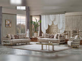 Monza 3-pieces (Sofa & Loveseat & Chair) Livingroom Set in Cream by Furnia at Eve Furniture