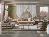 Monza 3-pieces (Sofa & Loveseat & Chair) Livingroom Set in Cream by Furnia at Eve Furniture