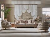 Monza 3-pieces (Sofa & Loveseat & Chair) Livingroom Set in Cream by Furnia at Eve Furniture