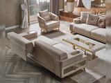 Monza 3-pieces (Sofa & Loveseat & Chair) Livingroom Set in Cream by Furnia at Eve Furniture