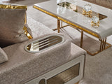 Monza 3-pieces (Sofa & Loveseat & Chair) Livingroom Set in Cream by Furnia at Eve Furniture