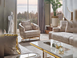 Monza 3-pieces (Sofa & Loveseat & Chair) Livingroom Set in Cream by Furnia at Eve Furniture