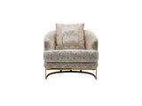 Monza 3-pieces (Sofa & Loveseat & Chair) Livingroom Set in Cream by Furnia at Eve Furniture