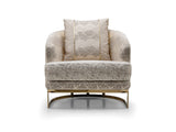 Monza 3-pieces (Sofa & Loveseat & Chair) Livingroom Set in Cream by Furnia at Eve Furniture