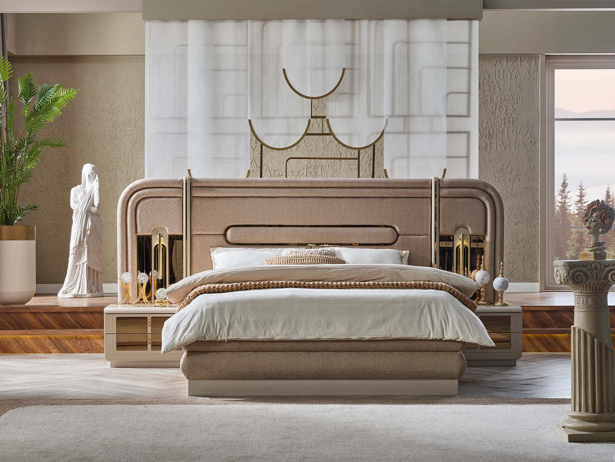 Monza Bed Frame With Headboard by Furnia at Eve Furniture