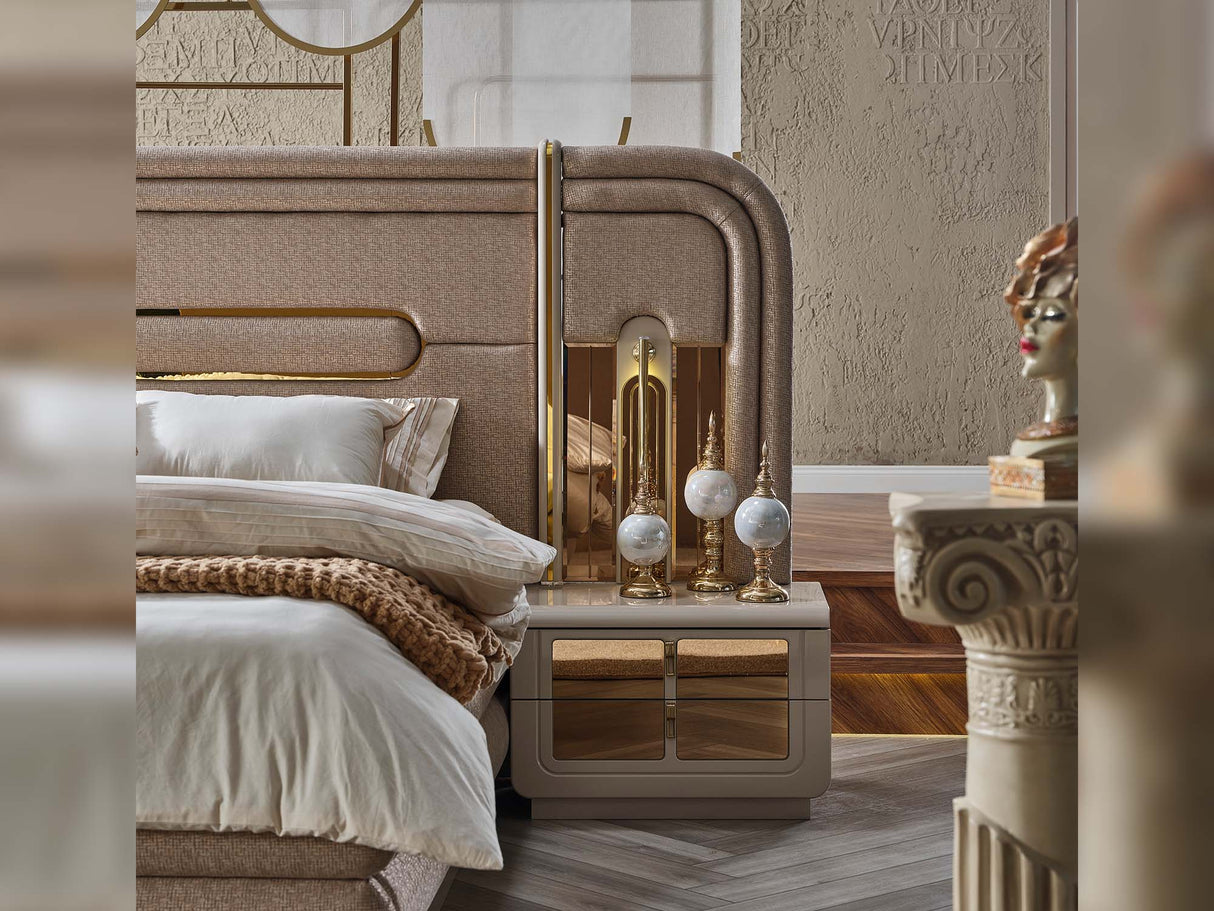 Monza Bed Frame With Headboard by Furnia at Eve Furniture