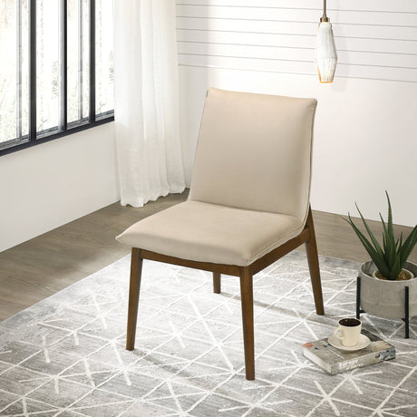 Monza Beige Velvet Dining Chair (Set Of 2) by Ashcroft Furniture at Eve Furniture
