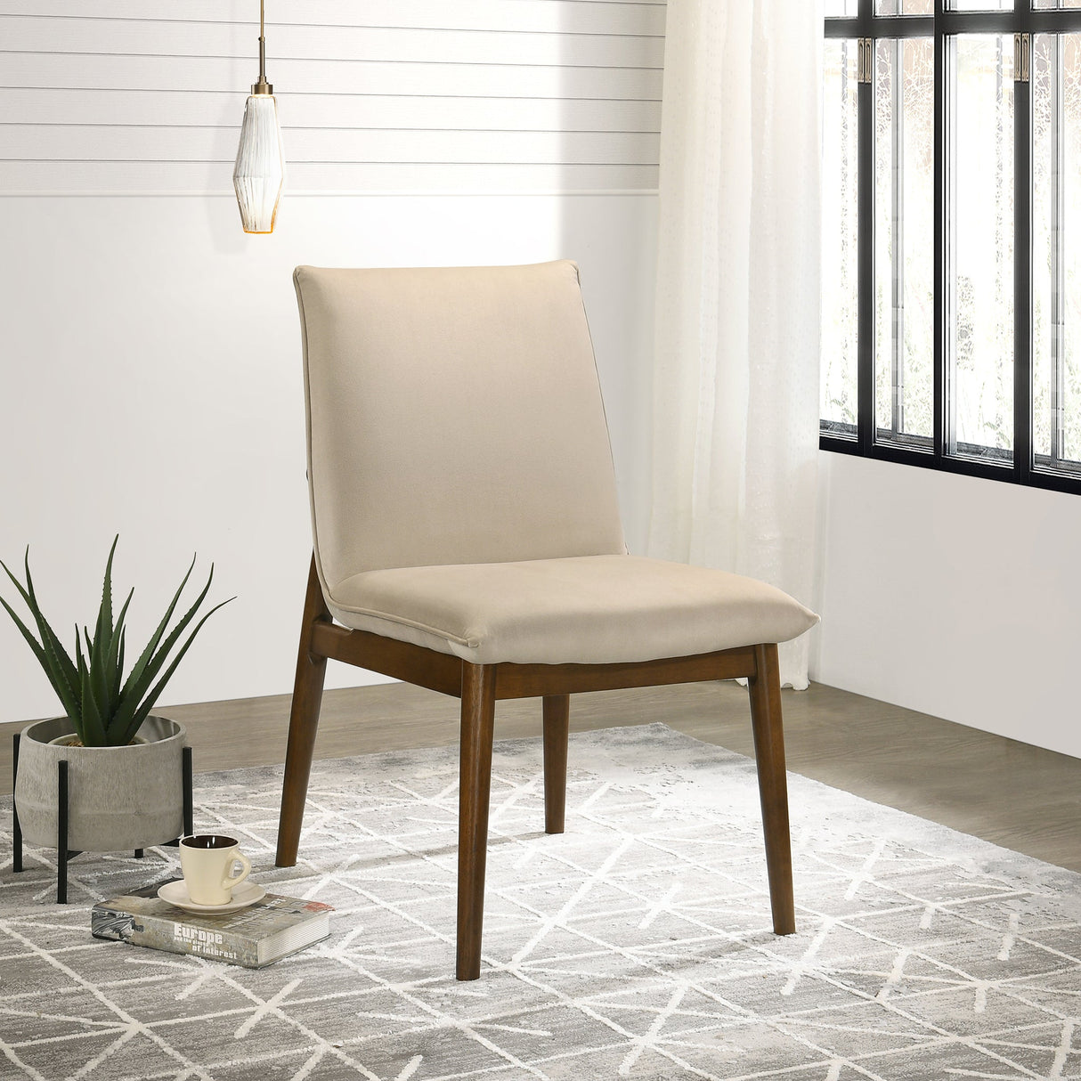 Monza Beige Velvet Dining Chair (Set Of 2) by Ashcroft Furniture at Eve Furniture