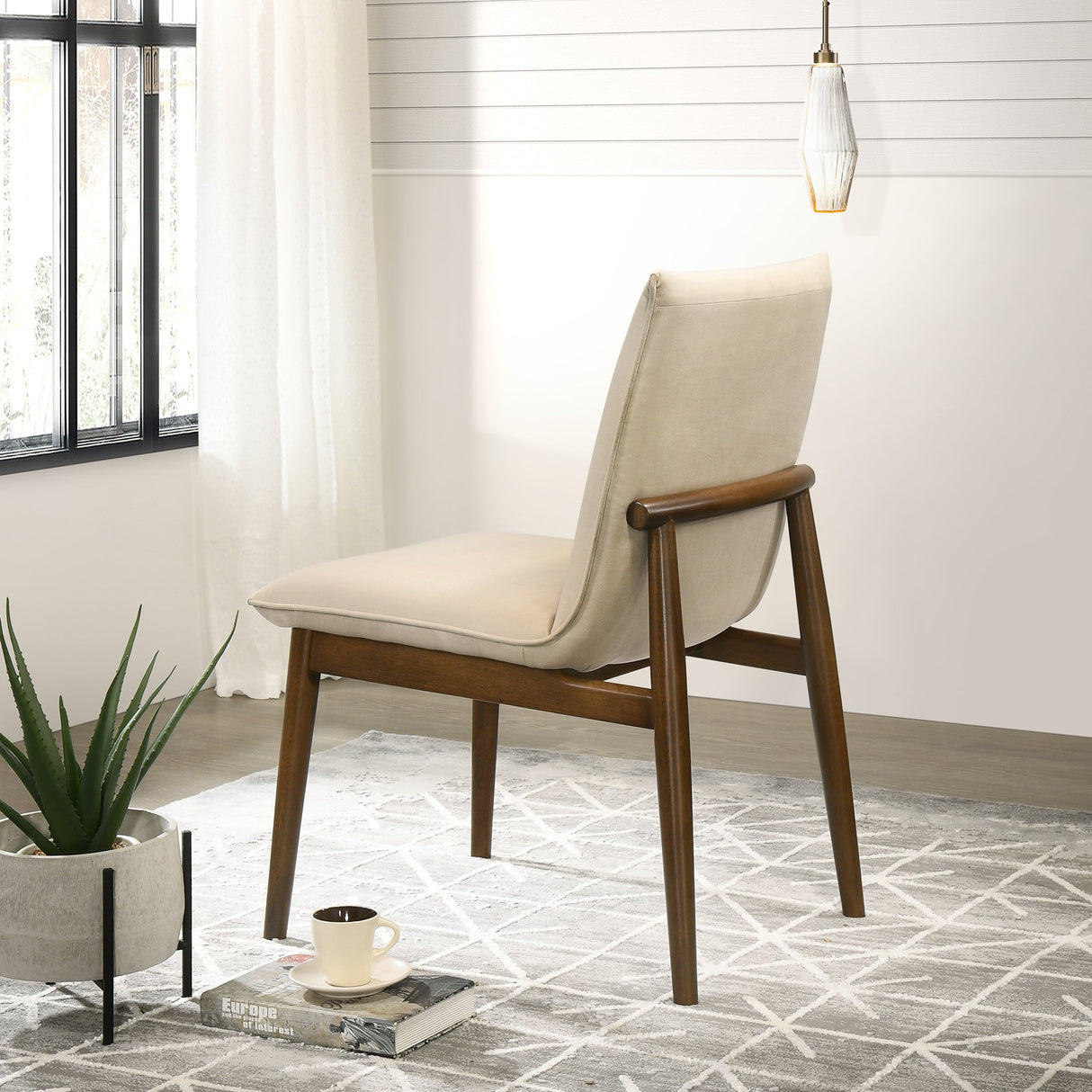 Monza Beige Velvet Dining Chair (Set Of 2) by Ashcroft Furniture at Eve Furniture