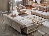 Monza Convertible Loveseat Cream by Furnia at Eve Furniture