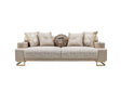 Monza Convertible Loveseat Cream by Furnia at Eve Furniture
