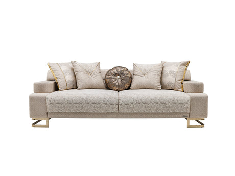 Monza Cream 3-pieces (Sofa & Loveseat & Chair) Living Room Set by Furnia at Eve Furniture