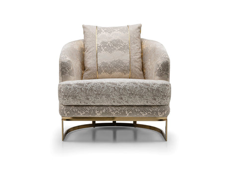 Monza Cream 3-pieces (Sofa & Loveseat & Chair) Living Room Set by Furnia at Eve Furniture