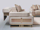 Monza Cream Convertible Sofa by Furnia at Eve Furniture