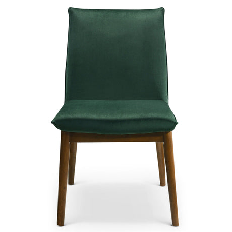 Monza Dark Green Velvet Dining Chair (Set Of 2) by Ashcroft Furniture at Eve Furniture