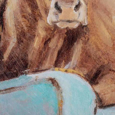 Moo-ving In IV by Ethan Harper a Hand Embellished Textured Framed Art Print Matted under Glass by Mercana at Eve Furniture