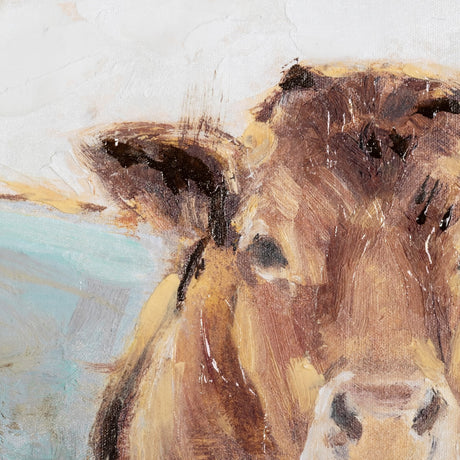 Moo-ving IV by Ethan Harper a Hand Embellished Textured Canvas by Mercana at Eve Furniture
