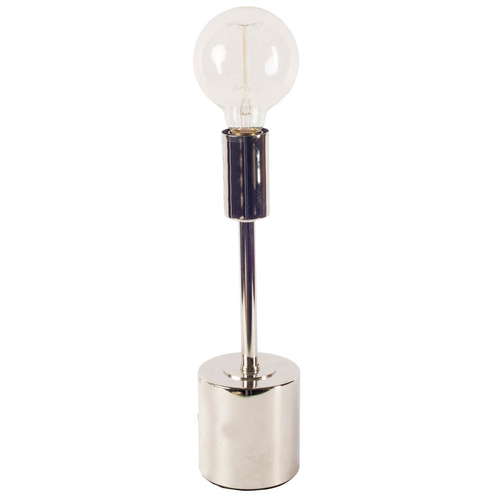 Mooney (17.5"H) Metallic-Silver Metal Shade-less Table Lamp by Mercana at Eve Furniture
