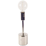 Mooney (17.5"H) Metallic-Silver Metal Shade-less Table Lamp by Mercana at Eve Furniture