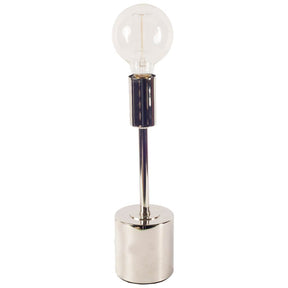 Mooney (17.5"H) Metallic-Silver Metal Shade-less Table Lamp by Mercana at Eve Furniture