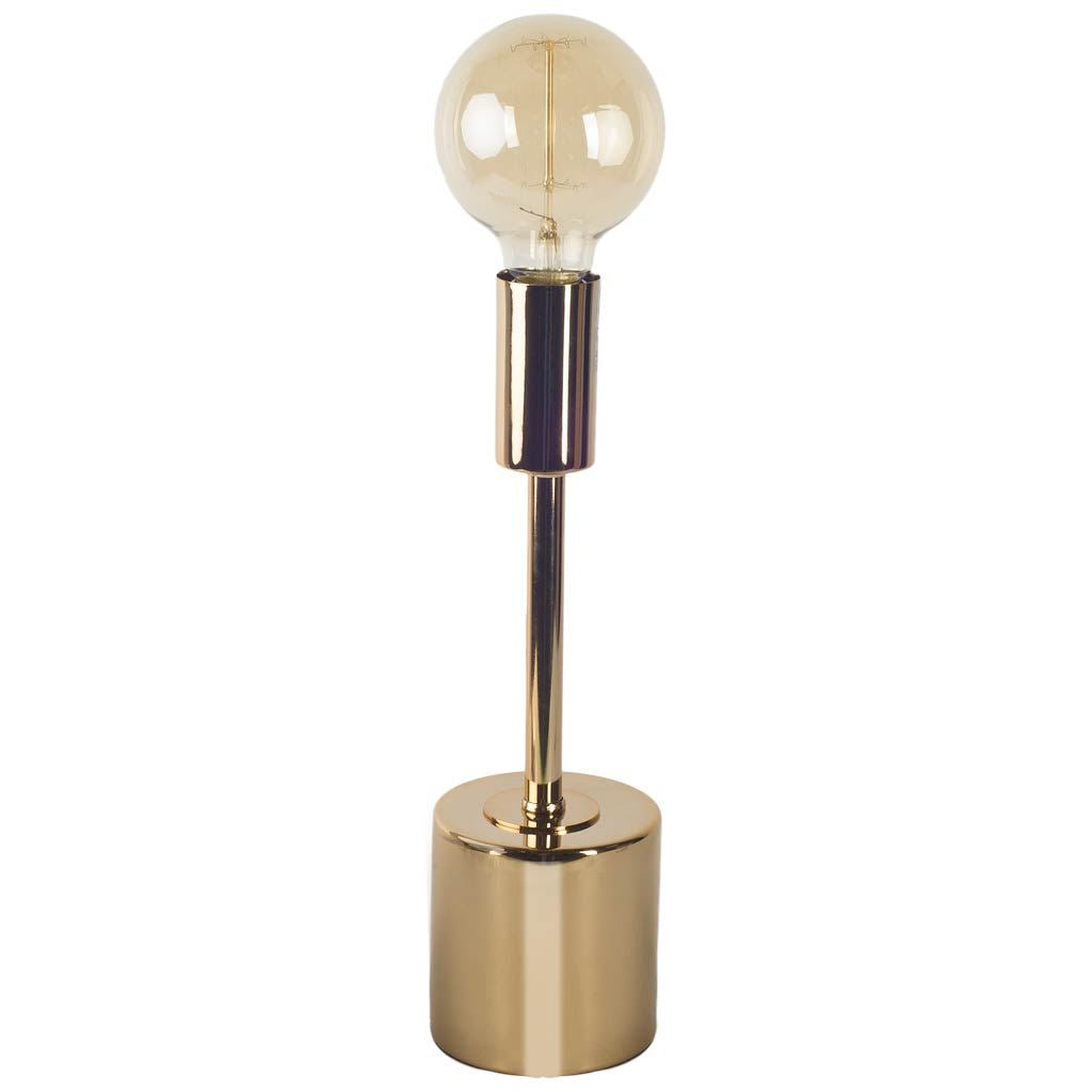 Mooney I (17.5"H) Metallic-Gold Metal Shade-less Table Lamp by Mercana at Eve Furniture