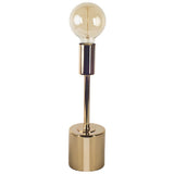 Mooney I (17.5"H) Metallic-Gold Metal Shade-less Table Lamp by Mercana at Eve Furniture