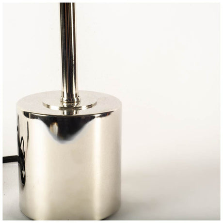 Mooney Metallic-Silver Metal Shade-less Table Lamp by Mercana at Eve Furniture