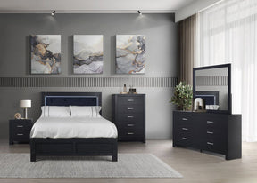 Moonlight Black 5-Piece Bedroom Set by Happy Homes at Eve Furniture
