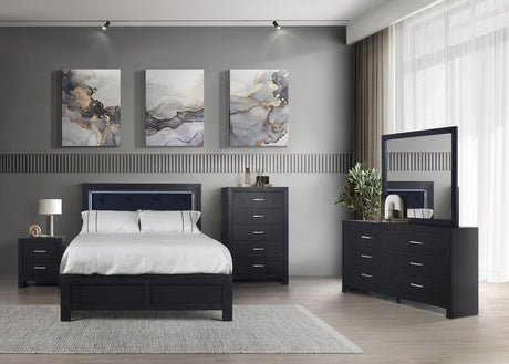 Moonlight Black 5-Piece Bedroom Set by Happy Homes at Eve Furniture
